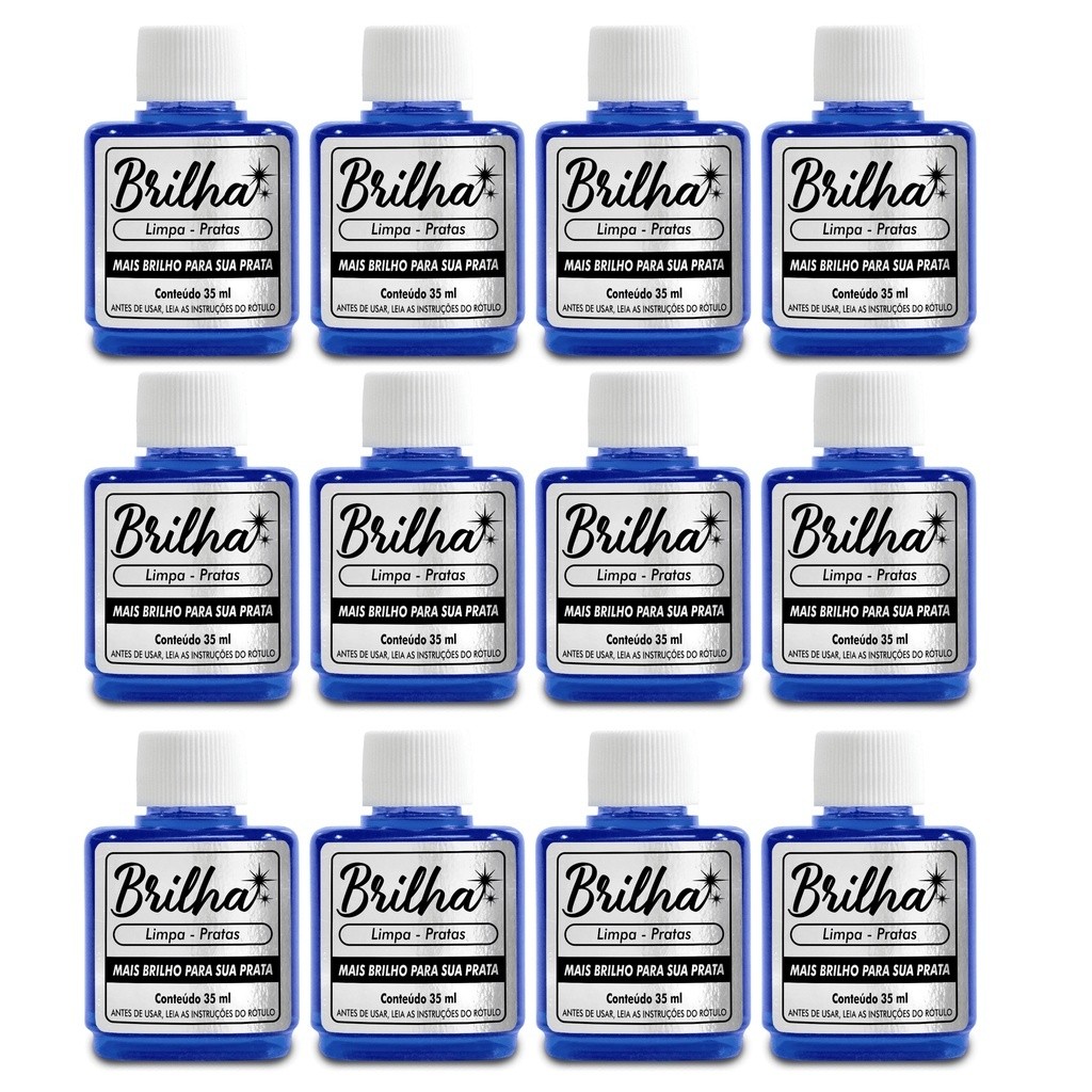 12 Unidades Limpa Pratas Brilha 35ml - Atacado