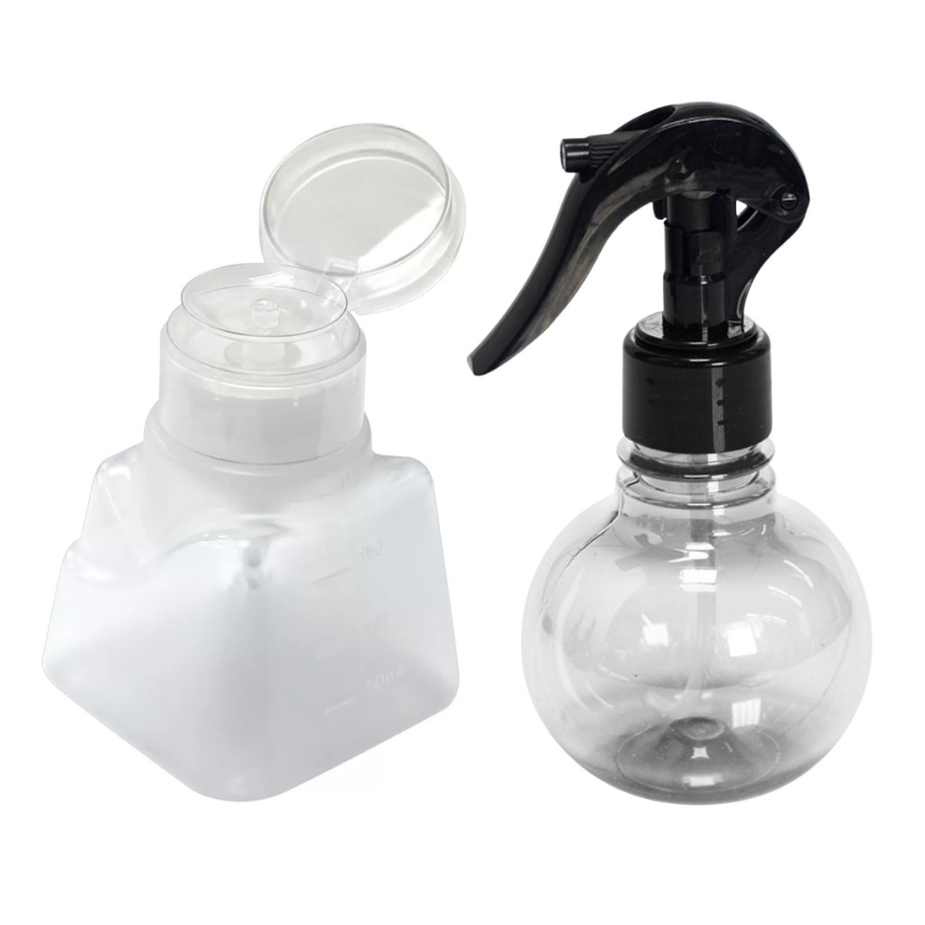 DOSADOR DE ACETONA MOD ITALIANO + BORRIFADOR 180ML MANICURE PEDICURE PODOLOGIA MÃO PÉ BARATO