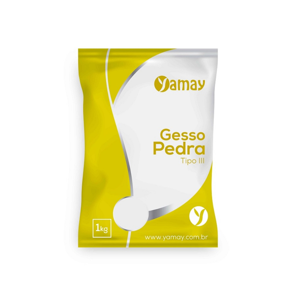 Gesso Pedra Tipo 3 Branco 1Kg - Yamay
