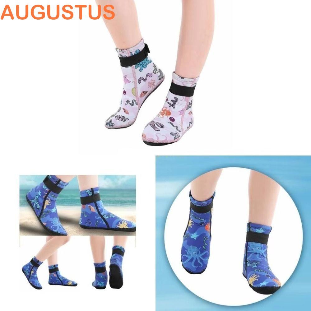 Meias De Mergulho AUGUSTUS , Água Infantis De Tecido Elástico Ajustável Praia De Areia Com Design De Desenho Animado De 