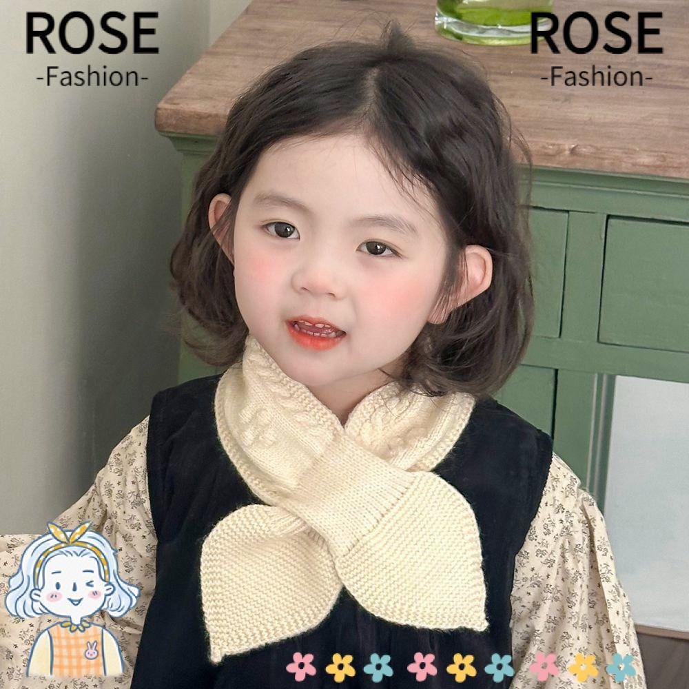 ROSEGOODS Cachecol Infantil De Inverno , Aquecedor De Pescoço Grosso E Quente , De Malha De Princesa Simples Macio Para 