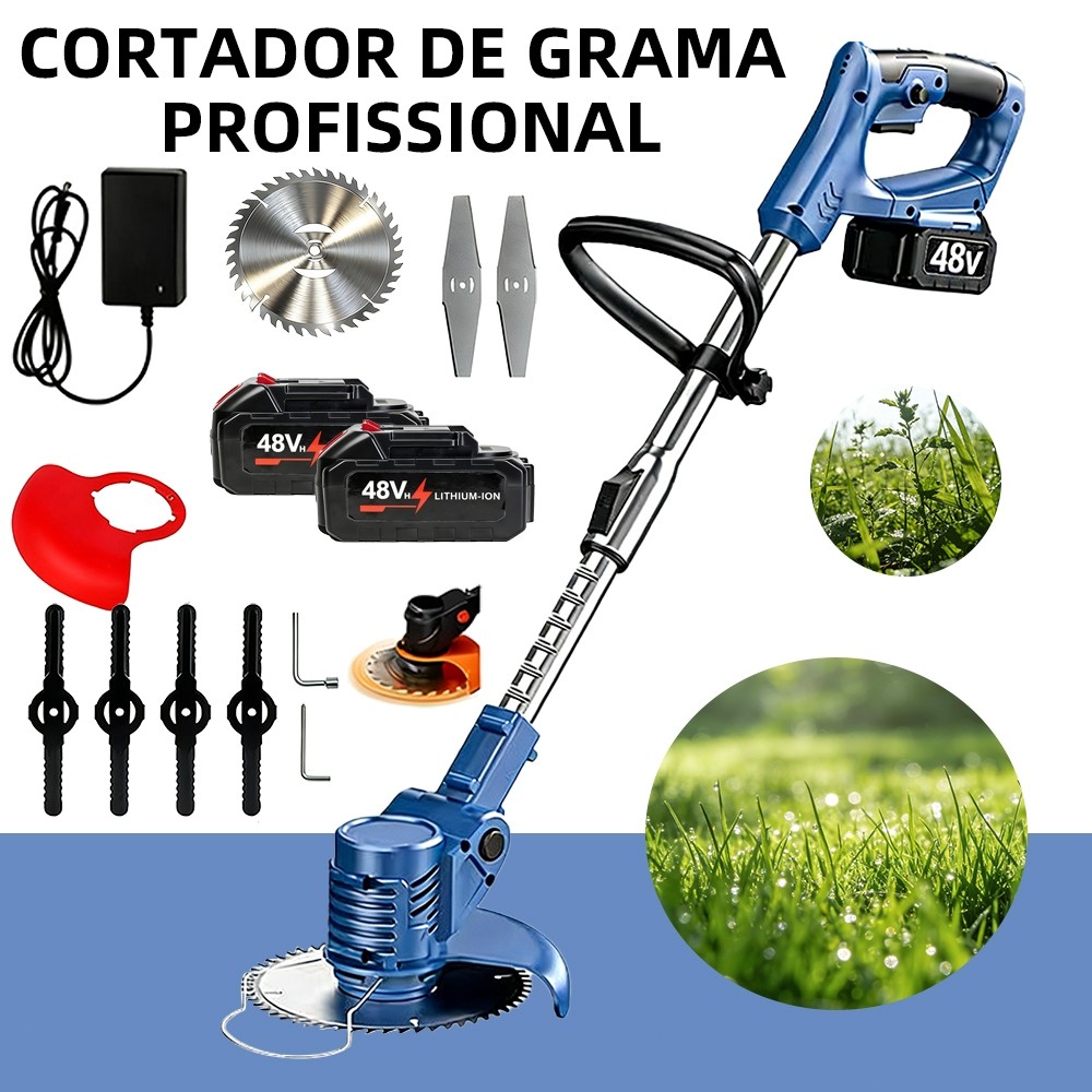 21V Os cortadores de grama elétricos são potentes, têm bateria de longa duração e cortam ervas daninhas com facilidade.