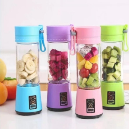 Liquidificador portátil mini USB sem fio, pode ser agitado, com 6 lâminas, liquidificador elétrico recarregável