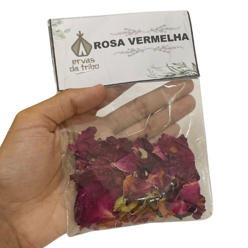 Rosa Vermelha Erva Banho Para Limpeza Energética e Purificação Unidade.