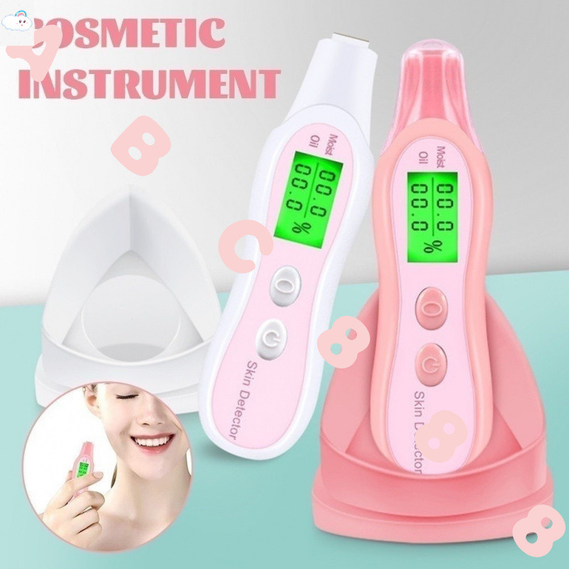 Analisador Digital de Umidade da Pele Detector de Bateria de Óleo de Pele LCD Operado pelo Beauty Care Tester