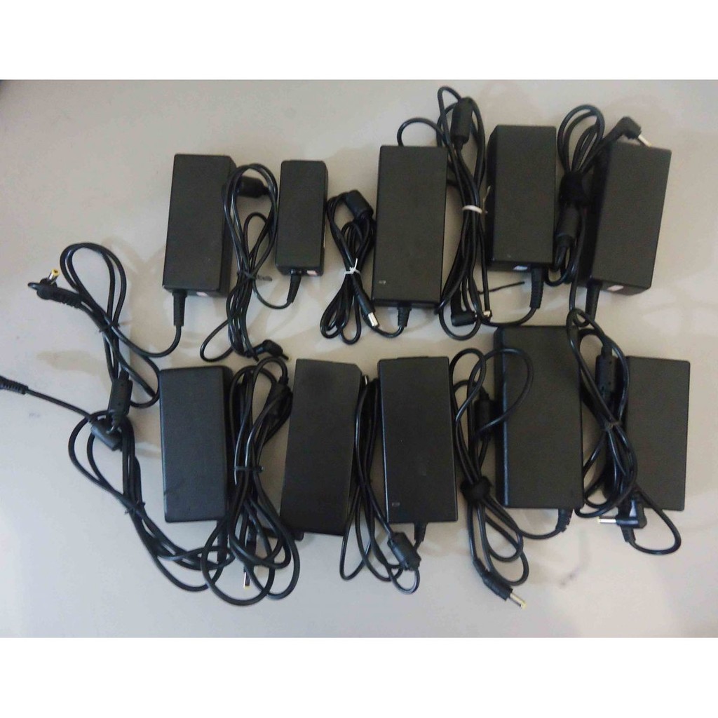 Lote 10 Fontes com Defeito Varias Marcas  p/ Notebook
