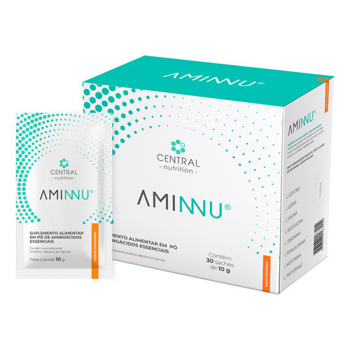 Aminnu® Tradicional - 10g 30 Sachês - Central Nutrition - Sabor Tangerina