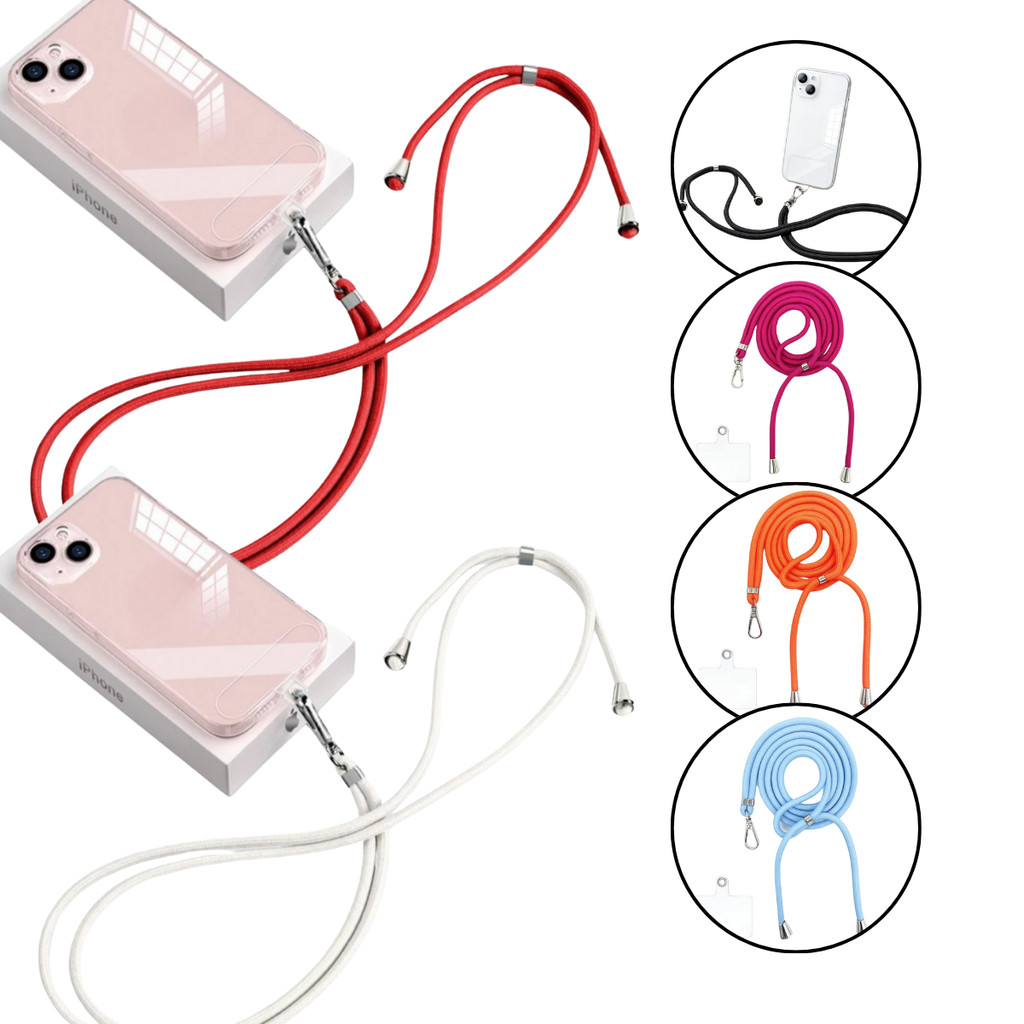 kit 2 cordão de Nylon para Telefone Celular Alça remendo de Crossbody Universal Android/iPhone