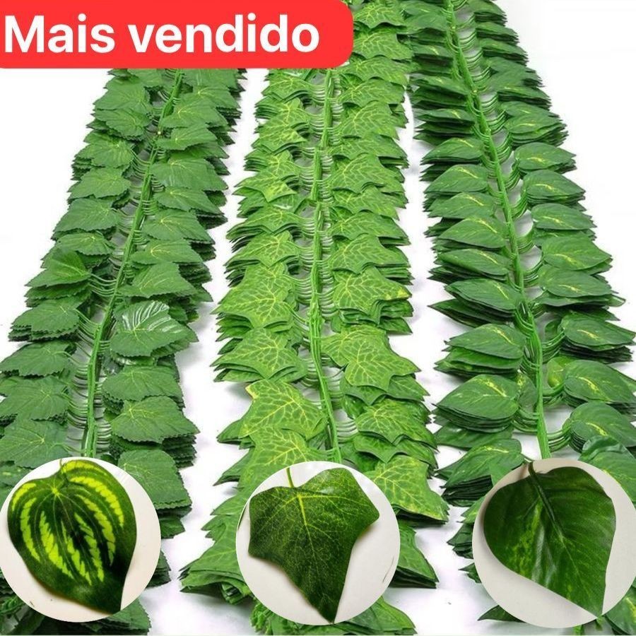 2/4/6 Metros Hera Artificial Cordão Folhagem Trepadeira Jardim Vertical
