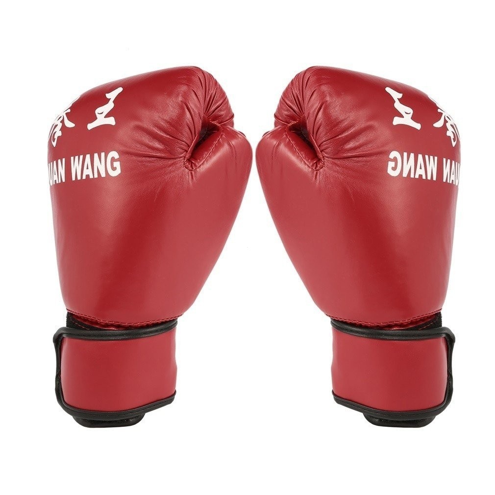 Adulto Vermelho pu Boxe Luvas Karate Muay Thai Boxe Shada Profissional Masculino Feminino Boxe Equipamento eixg