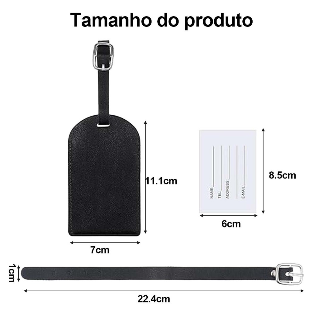 2/4/6 peças com etiqueta de identificação de bagagem, etiqueta de bagagem, visão fácil, organizar e proteger sua bagagem