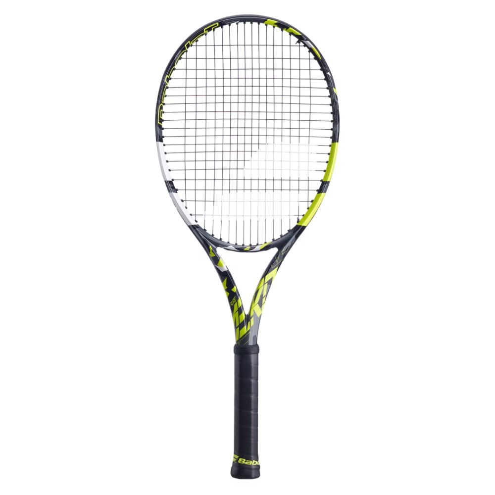 Mini Raquete Babolat Pure Aero Cinza Amarelo e Branco