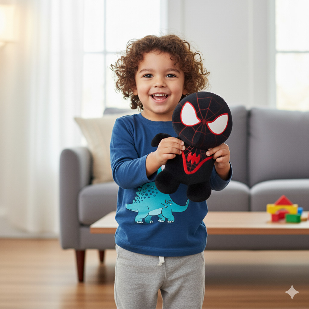 Pelúcia Filme homem Aranha negro Miles Morales comics Antialérgico presente pronta entrega