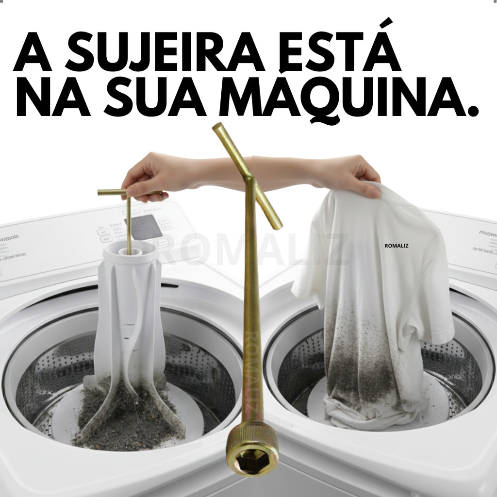 Chave Longa 62cm T 10mm de Máquina de Lavar Roupa Retirar Abrir Agitador Marcas Modelo Universal