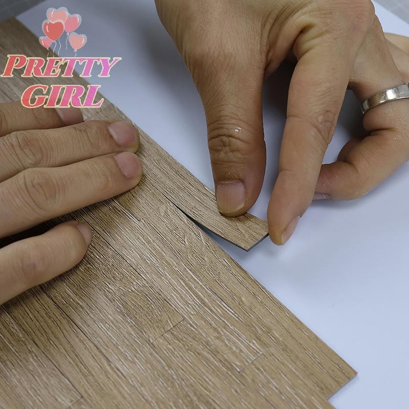 [Pretty ggirl] 10 Peças Placas De Chão Para Casa De Bonecas Pisos De Madeira Em Miniatura Móveis De Boneca 1 : 12 Decora