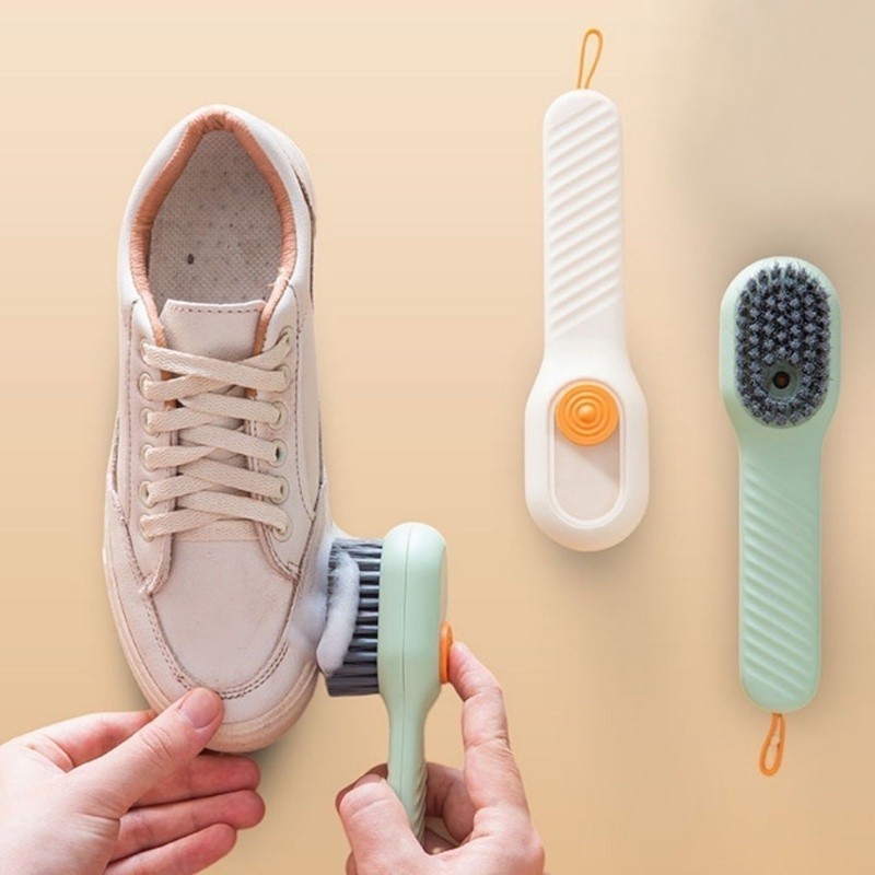 Escova De Limpeza Multifuncional Com Dispenser De Sabão P/ Tênis e Roupas