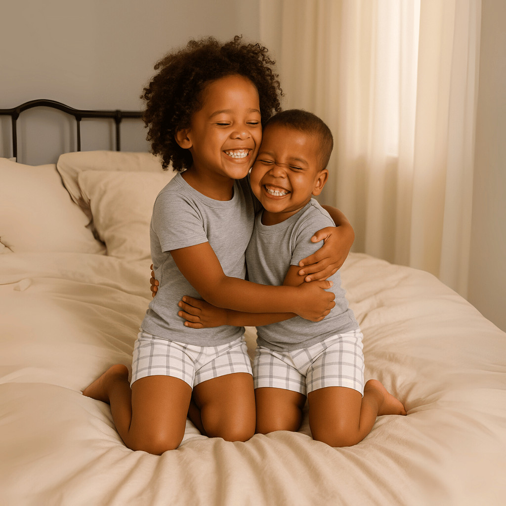 Pijama Baby Doll Infantil Confort Verao Estampado Roupa De Dormir Xadrez Meninos Meninas