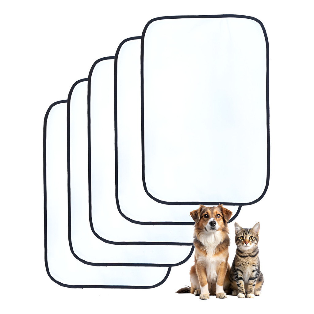 Tapete Higienico 80x60cm Kit 5 Lavavel Flocospet Branco