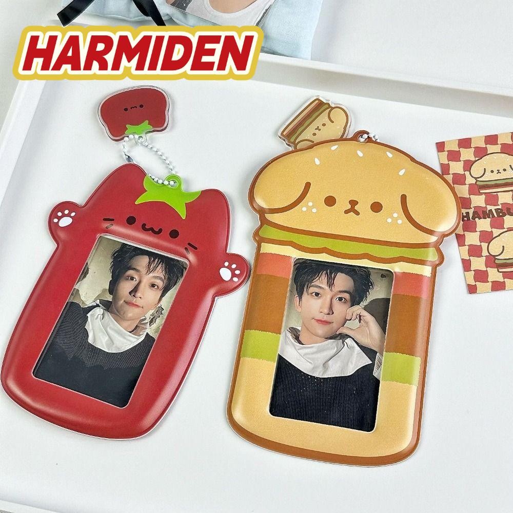Cartão Fotográfico Para Cachorro Hambúrguer MIOSHOP , Porta-De Desenho Animado De Gato Tomate , Chaveiro De Bolsa