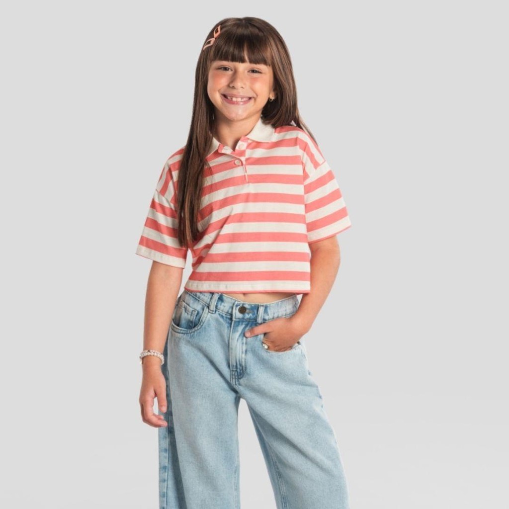 Blusa polo infantil manga curta Brandili REF:37015