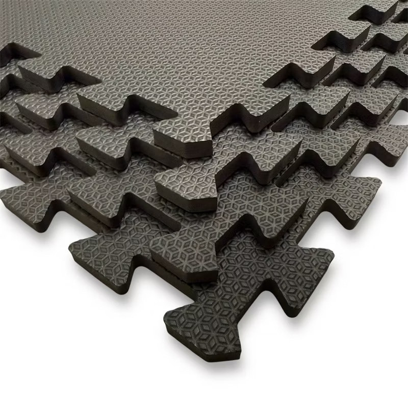 kit 4 Tatame Tapete Infantil Eva 50x50 10mm Preto Linha Premiun