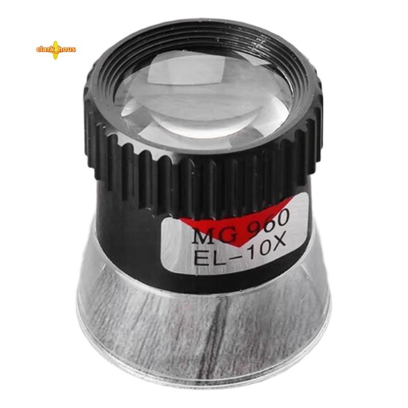 Joalheiros Lupa 10X Para Reparo De Relógio Moedas Gemas Selos Jóias Olho Loop Bolso Vidro