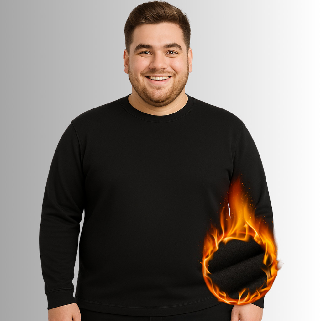 Camisa Plus Size Térmica Tecido Peluciado Camiseta Segunda Pele Ideal Dias Frios Tecido Flanelado