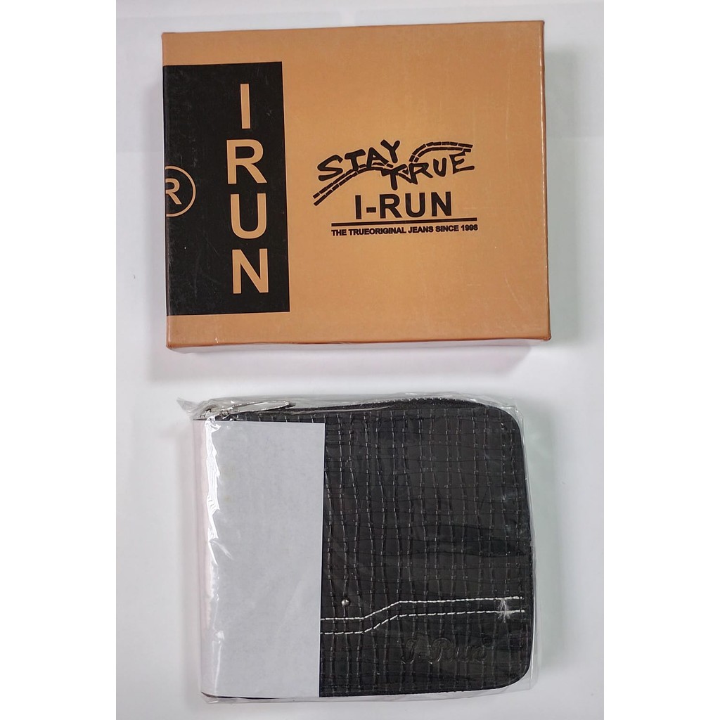Carteira Masculina I-Run Preta com Zíper