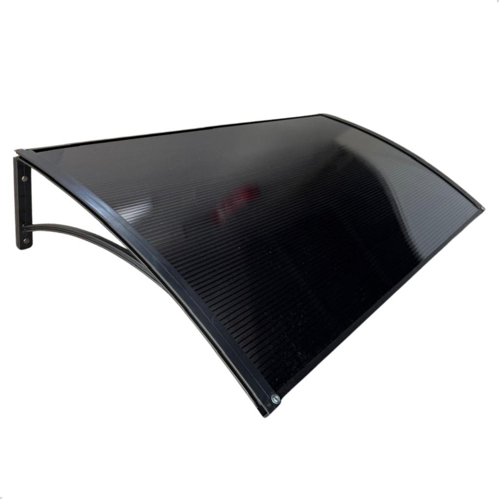 Toldo Policarbonato 100 a 200x50cm  Alta Resistência, Proteção UV area externa portas e janelas