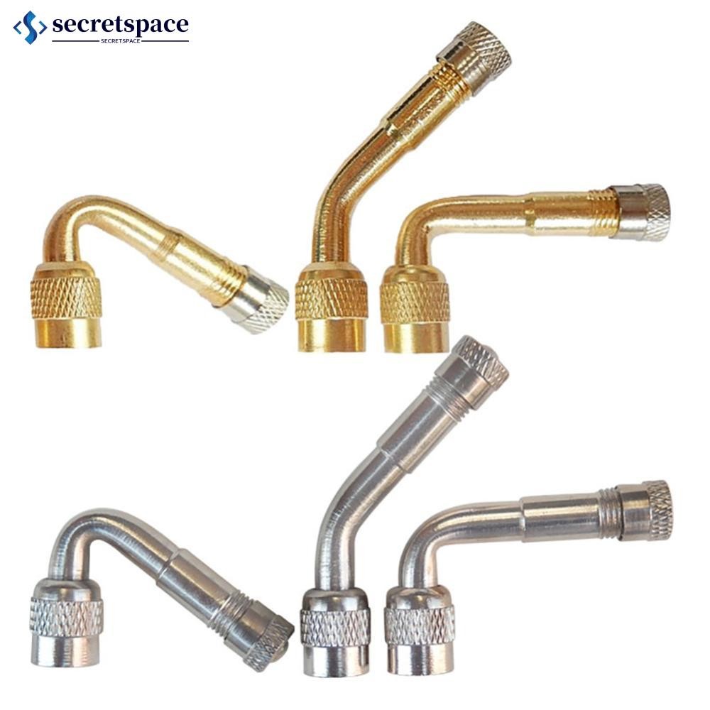 SECRETSPACE 45/90/135 Graus Ângulo Latão Motocicleta Adaptador De Válvula Dobrada Extensão De Tubo De Pneu Para Carro Ca