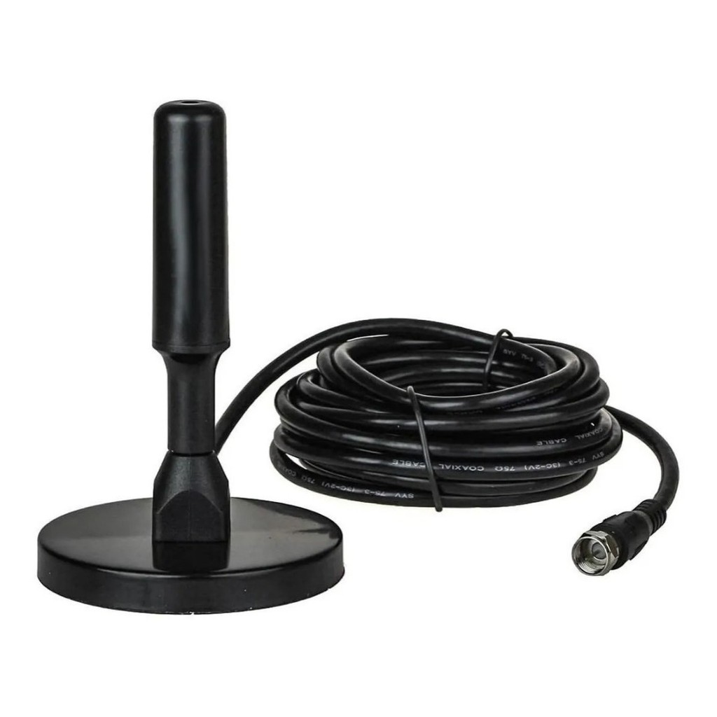 Antena Digital Amplificada Hdtv/uhf/vhf Interna E Ext. 5mts