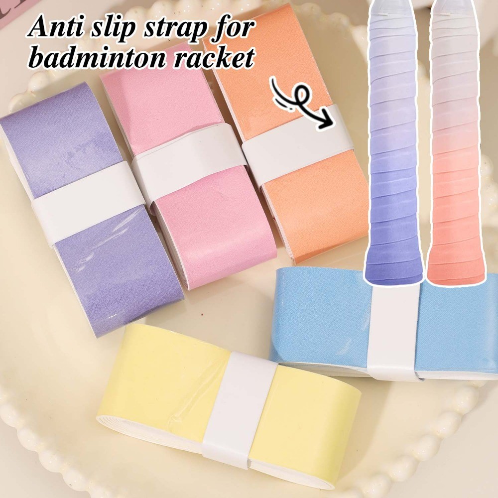 Antiderrapante Absorvente De Suor Enrolamento Overgrip Fita Gradiente Cor Raquete De Badminton Mão Cola Tênis Aperto De 