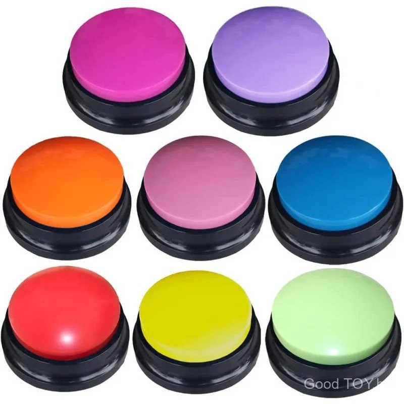Botão de Gravação de Voz Colorido para Animais de Estimação, Botões de Comunicação para Cães, Treinamento de Buzzer 30 S