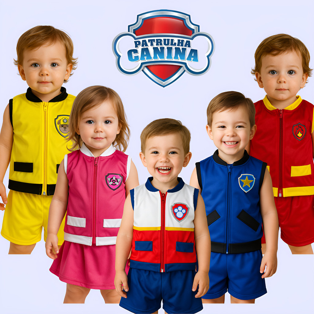 Fantasias Infantil Roupa Conjuntos Patrulha Canina Ryder