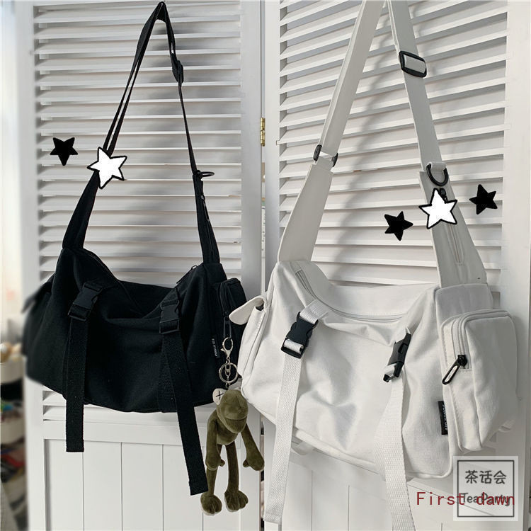 Bolsa De Lona Estilo Japonês De Hong Kong / Bolsa Transversal De Grande Capacidade