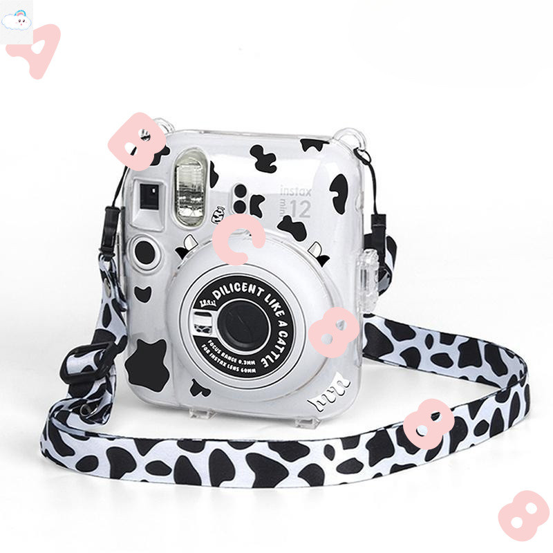 [EL] Para Fujifilm Instax Mini 12 Capa Transparente Câmera Protetora Transporte Com Alça De Ombro Bolsa De Armazenamento