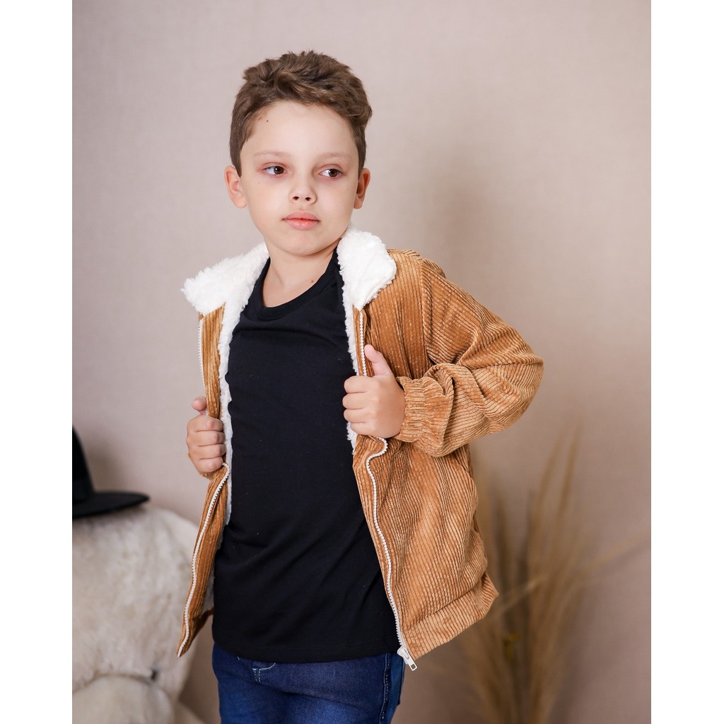 Jaqueta Peluciada Caramelo Infantil