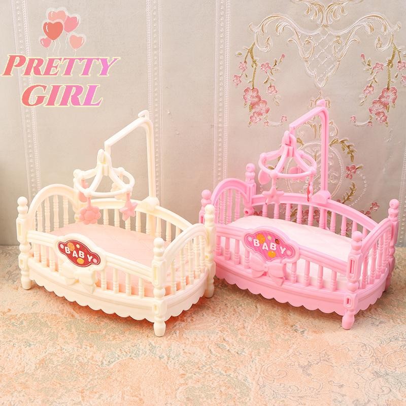 [Pretty ggirl] 1/12 Casa De Bonecas Simulação Berço Cama De Bebê Modelo Quarto Móveis Decoração Acessórios Para [Novo]