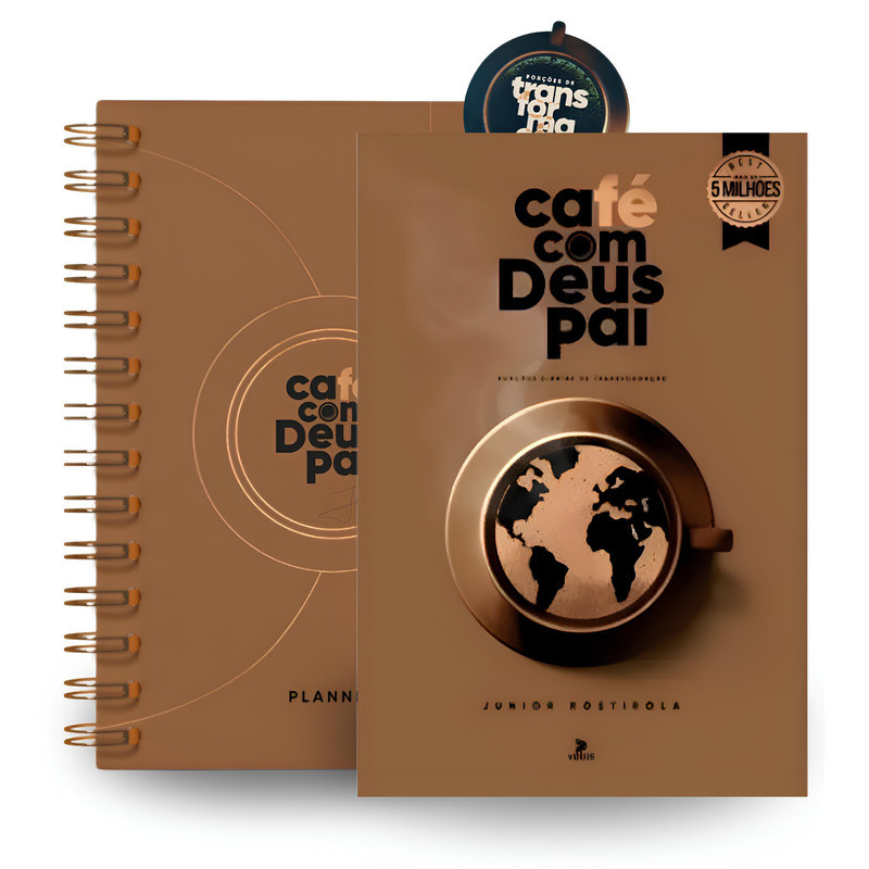 Kit Planner e Livro Devocional Café Com Deus Pai 2025 | Junior Rostirola