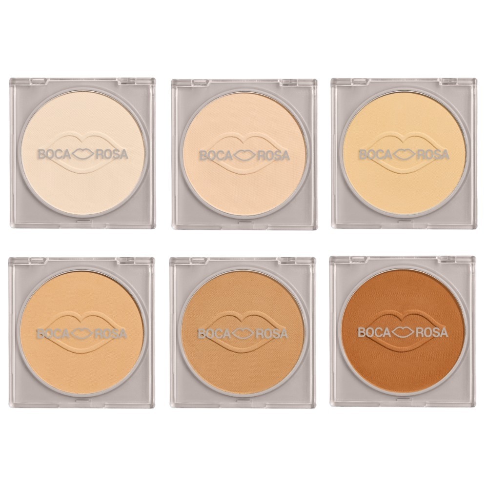 Pó Compacto Boca Rosa Com Cor Matte Ultrafino Leve Acabamento Natural 9g