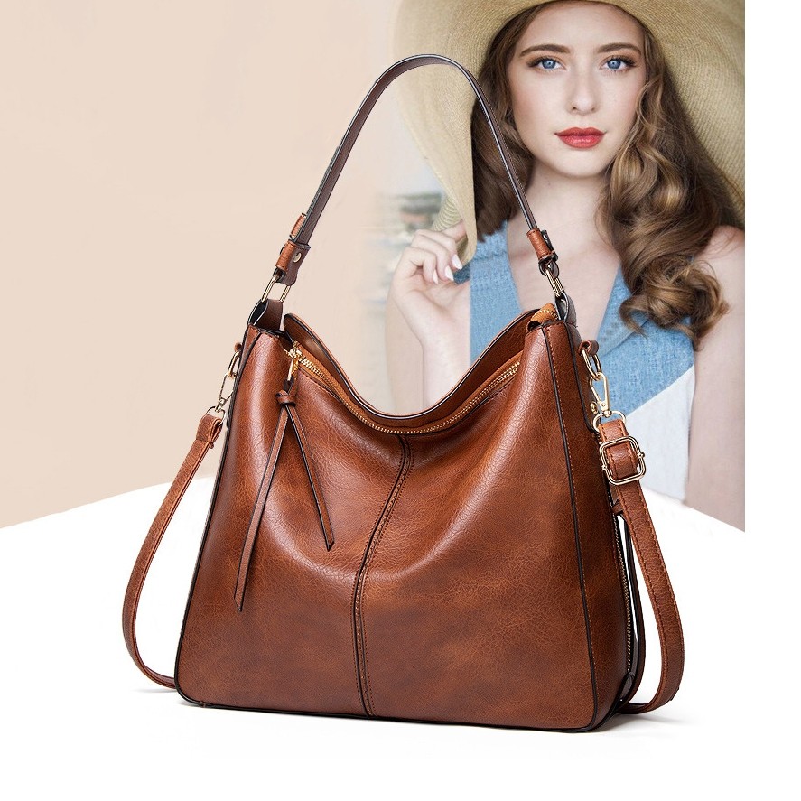 Bolsa Feminina de Ombro e Transversal em Couro PU Estilo Fashion e Moderno