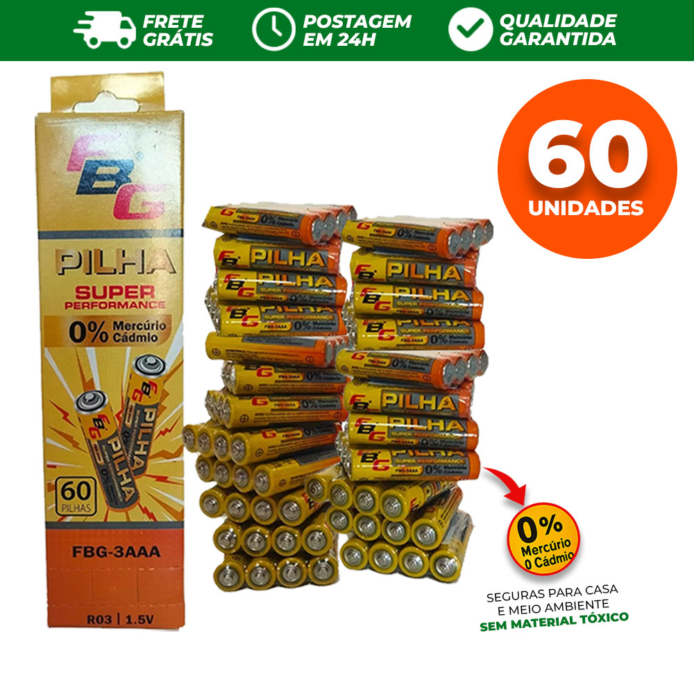 Kit 60 Unidades AAA (palito) RELINX FBG SEGMA Postagem Imediata