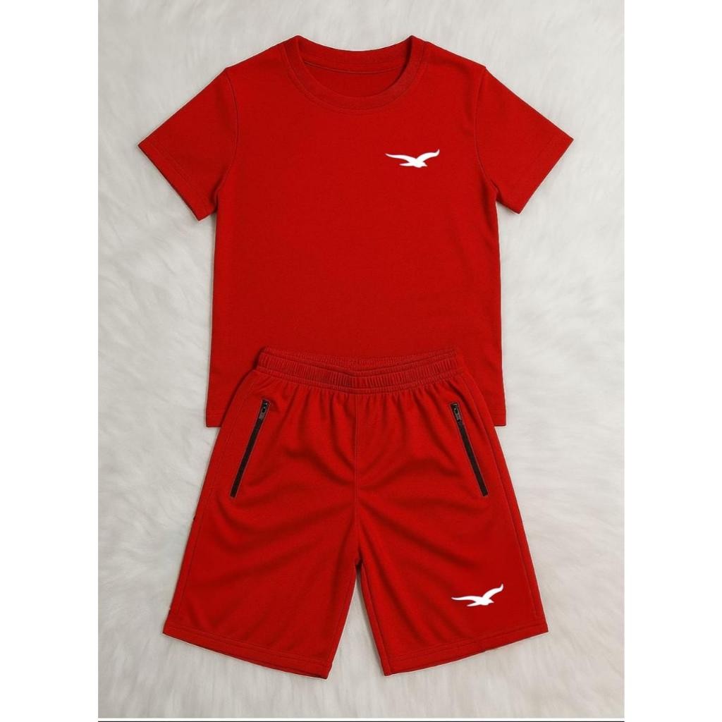 Conjunto Camiseta e Bermuda Infantil e Juvenil Com Elástico e Bolsos  04 á 16