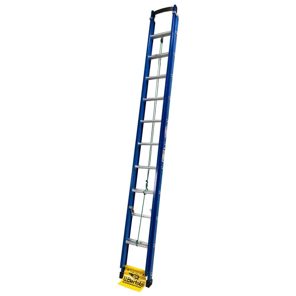 Escada de Fibra e Alumínio Extensível Premium 4,10x7,10m Tipo D 23 Degraus 120kg WBERTOLO