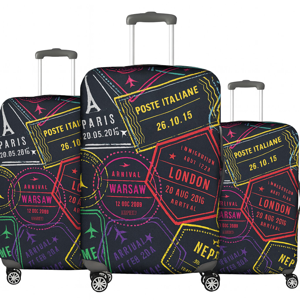 Capa Para Mala Selo Travel Bagagem Protetora Viagem Colorida Segurança Aeroporto P M G