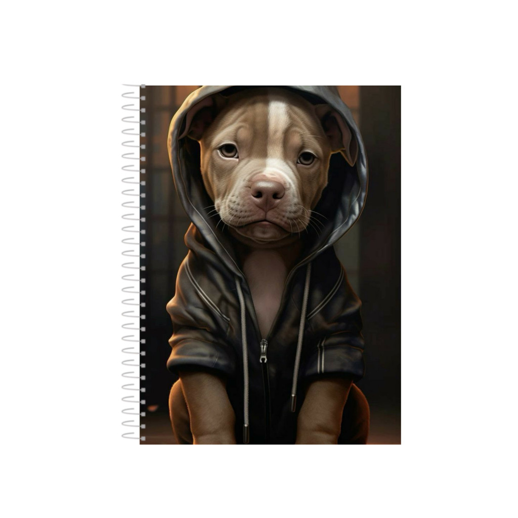 Caderno Universitario Pit Bull Terrier Americano 1 ,10 ou  20 Matérias