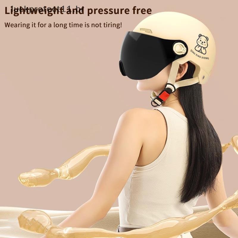 LTBR 1 Peça 3C Certificado Masculino E Feminino Adulto Desenho Animado Motocicleta Elétrica Meio Capacete Com Óculos De 