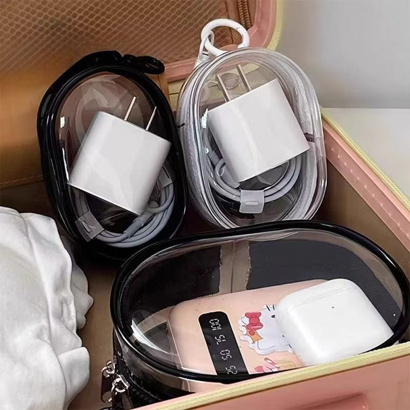 De Carregador Armazenamento De Cabo De Dados Bolsa Organizador Portátil De Fone De Ouvido Externo