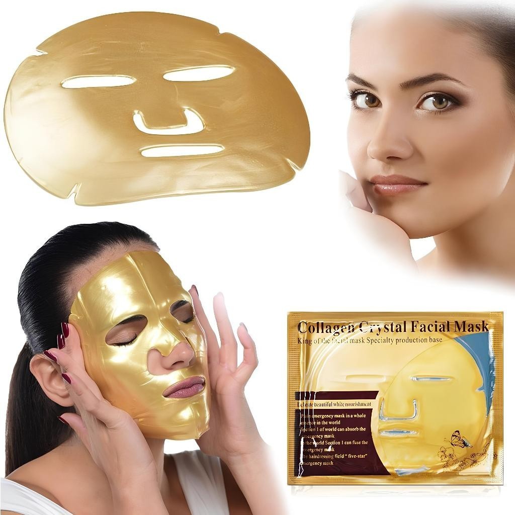 Máscara Gold com Colágeno 10g Hidratação Facial Ilumina a Pele Skincare