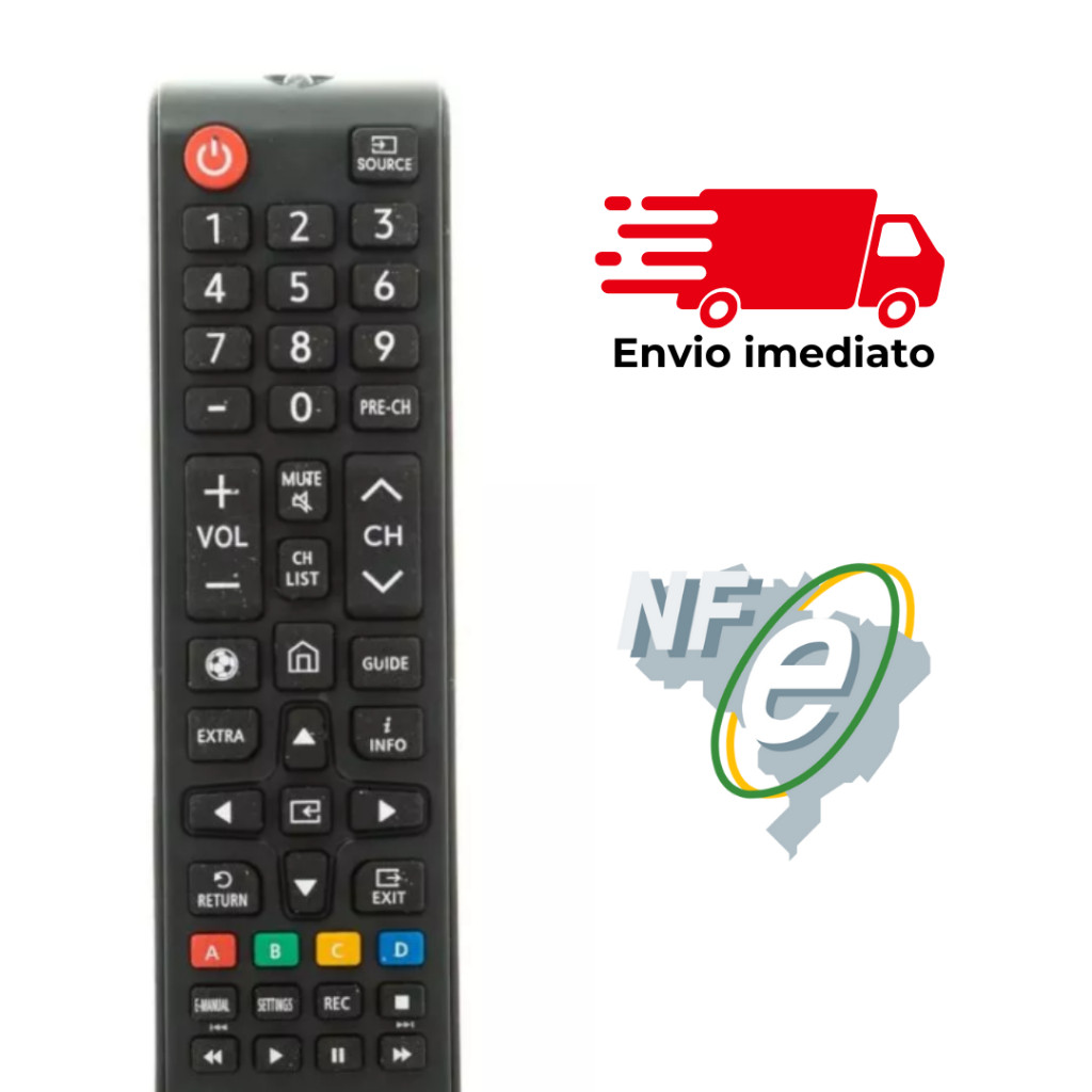 Controle Remoto Para Tv Samsung C/ Tecla Futebol LE-7003